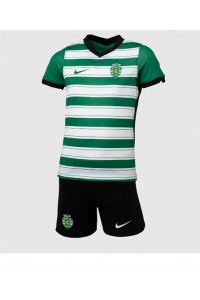Fotbalové Dres Sporting CP Dětské Domácí Oblečení 2022-23 Krátký Rukáv (+ trenýrky)
